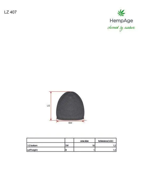 HempAge HempAge Damen / Herren Strickmütze Hanf/Bio-Baumwolle, Lavener, – Produktbild 3 von 3