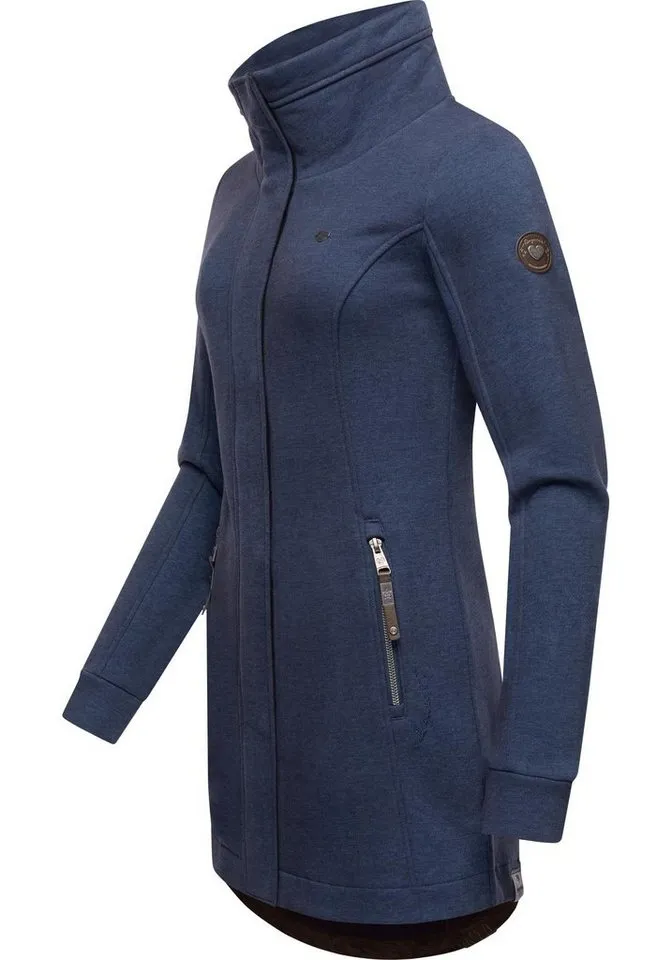 ragwear ragwear Sweatjacke Letrice Sportliche Zip-Jacke mit hohem Kragen, Blau, – Produktbild 2 von 3