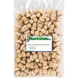 Kork-Deko Kork-Deko Griffkorken mit Holzgriff 19,5mm | Holzgriffkorken | Presskork | Für Gin, Spirituosen, Öle und Saft | Griffgröße 29 x 12 mm | 100er-Pack – Produktbild 1 von 1