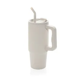 XD Collection XD Collection Vakuum-Isolierbecher Embrace Deluxe aus RCS, 900 ml, Beige, – Produktbild 1 von 1