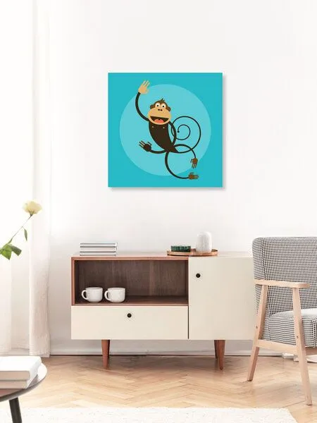 Photocircle Photocircle Poster / Leinwandbild - Kinderzimmer-Affe – Illustration für Kinder – Produktbild 2 von 4