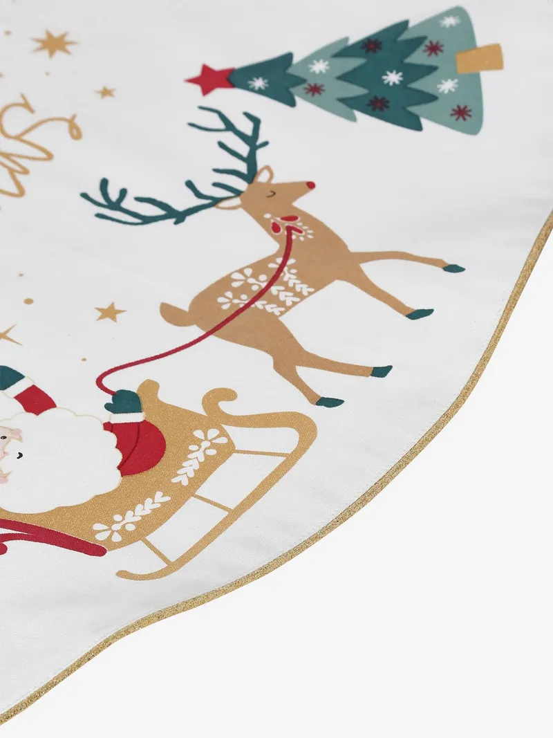 Vertbaudet Vertbaudet Weihnachtsbaum-Teppich Nussknacker, Weiß, – Produktbild 3 von 4