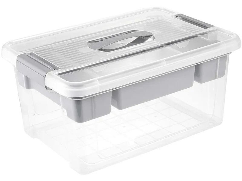 Keeeper Keeeper Organizer-Box "Henri" mit Tragegriff, 29 x 41 x 20 cm, 16 l, Nordic grey, – Produktbild 1 von 1