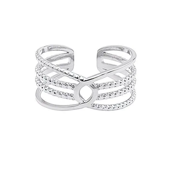 ELEKTROPULLI Größenverstellbarer Boho Summer Ring ca. Ø 17 - 19mm von Elektropulli, Silber, – Produktbild 2 von 5