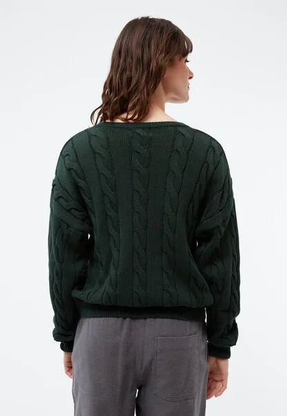 Givn Berlin Givn Berlin Strickpullover, Ramea bottle green, – Produktbild 2 von 4