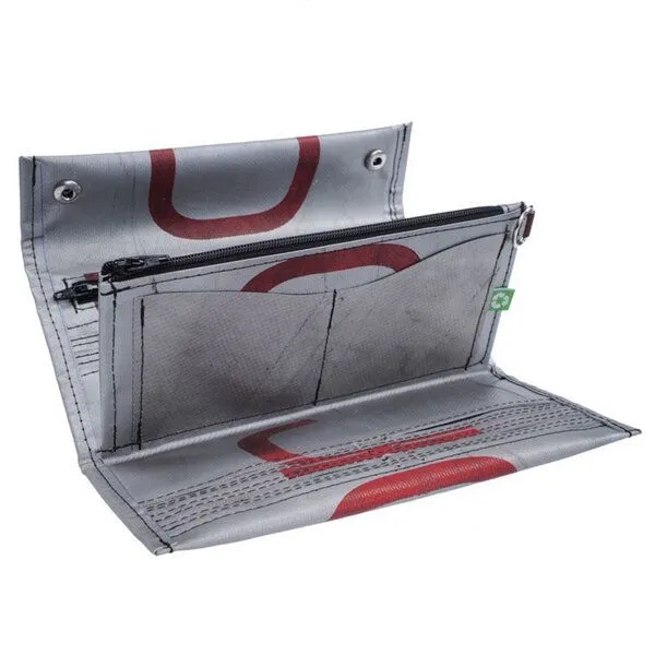 Rebago Rebago Portemonnaie Wallet Tarp XL, Silbern-rot-p, – Produktbild 3 von 4