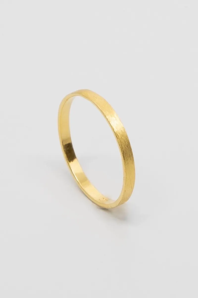 fejn fejn Damen vegan Band Ring Unisex Satin Gold, Gold, – Produktbild 2 von 2