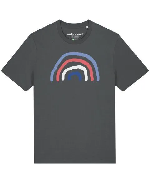watapparel watapparel T-Shirt Unisex Regenbogen, Anthracite, – Produktbild 1 von 4