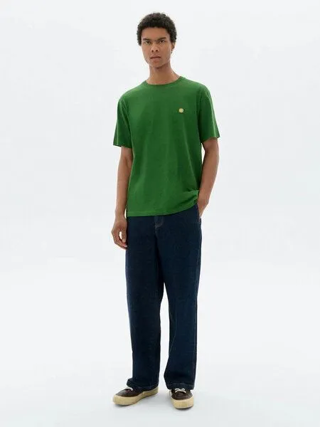 thinking mu thinking mu Sol Contrast - Herren T-Shirt aus Bio-Baumwolle, Dill (green), – Produktbild 2 von 3
