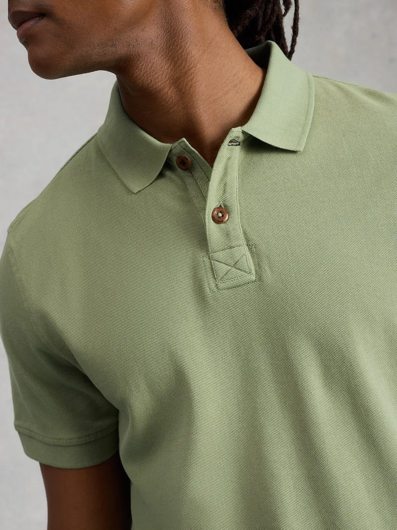 White Stuff Polohemd Utility - M/R, Hellgrün, – Produktbild 3 von 4