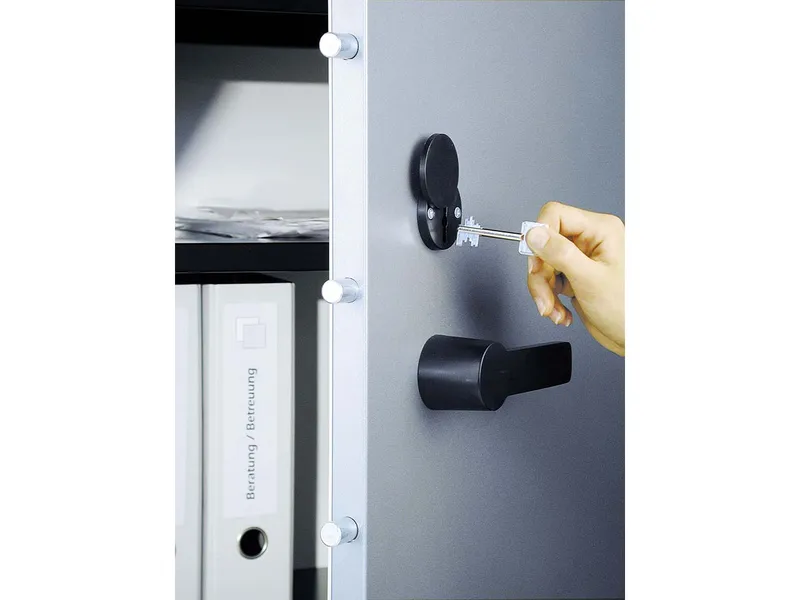 C+P C+P Feuergeschützte Flügeltürenschrank lichtgrau B 93 cm, H 195 cm – Produktbild 2 von 3