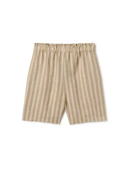 TWOTHIRDS TWOTHIRDS Damen vegan Shorts Waiheke Streifen Beige – Produktbild 1 von 1