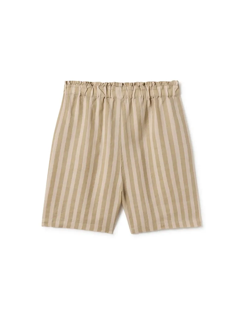 TWOTHIRDS TWOTHIRDS Damen vegan Shorts Waiheke Streifen Beige, Beige, – Produktbild 1 von 2
