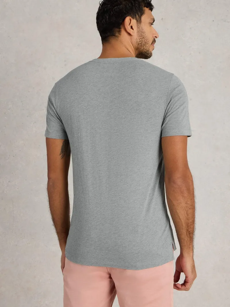White Stuff T-Shirt Abersoch mit Fisch-Motiv - S, Denim print, – Produktbild 4 von 4