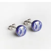 ALEXASCHA ALEXASCHA Kleine Glas Ohrstecker Rund | PUREFORM, Nachtblau, – Produktbild 1 von 1