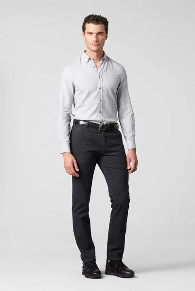 Meyer MEYER Super-Stretch Woollook Chino, Grau (anthrazit), – Produktbild 2 von 4