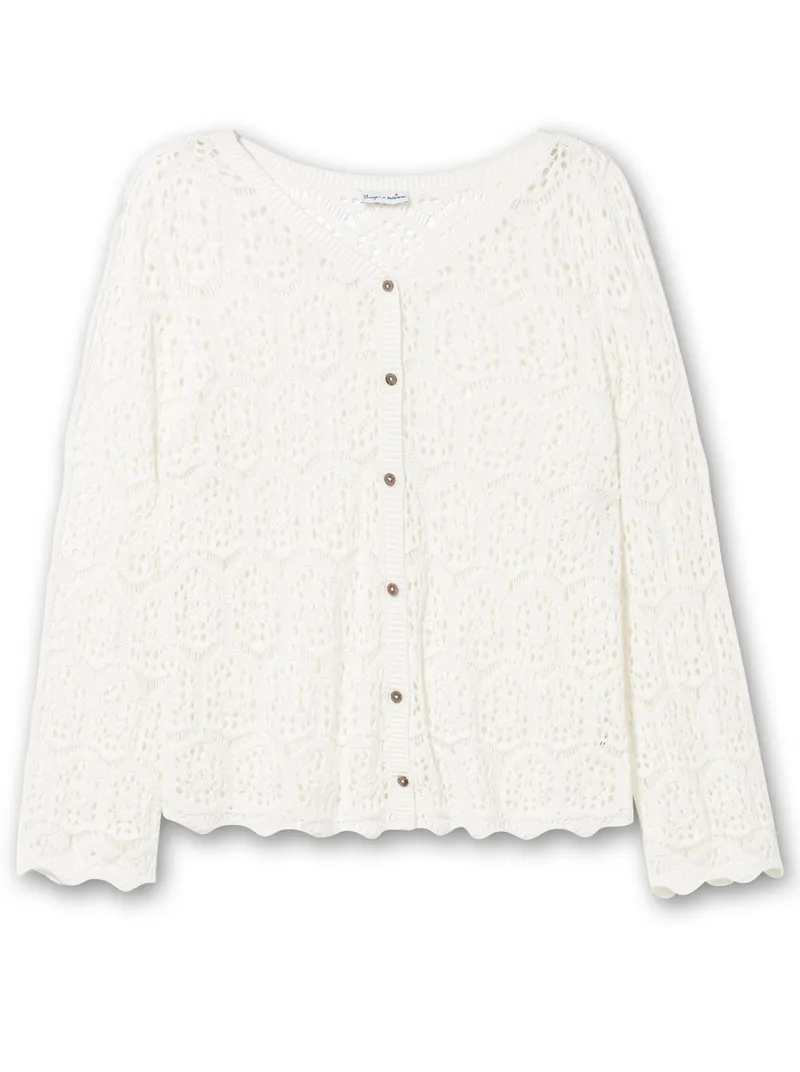 sheego by Joe Browns Strickjacke, Offwhite, – Produktbild 1 von 2