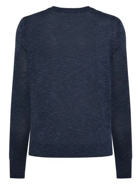 KnowledgeCotton Apparel KnowledgeCotton Apparel Crew-Neck-Pullover aus Tencel Damen, Blau (total-eclipse), – Produktbild 3 von 4