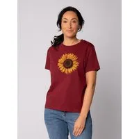 watapparel watapparel T-Shirt Frauen Sonnenblume, Burgundy, – Produktbild 1 von 1