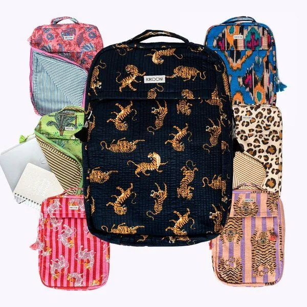 KIKOONI KIKOONI Laptoptasche BUSY K, Blue ikat, – Produktbild 2 von 4