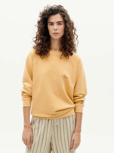 thinking mu thinking mu Sweatshirt mit Rundhalsausschnitt - FTP - aus 100% biologisch angebauter Baumwolle, Tagetes (gelb), – Produktbild 1 von 4