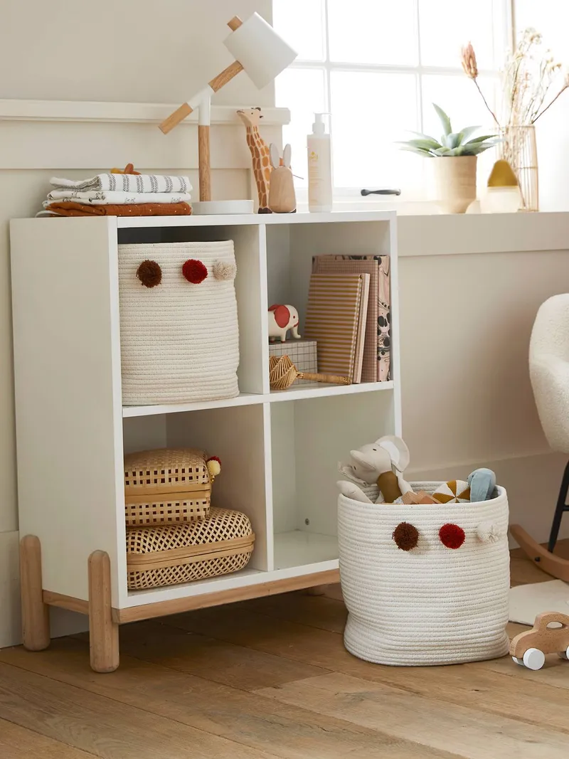 Vertbaudet Kinderzimmer Regal, Weiß/braun, – Produktbild 1 von 4