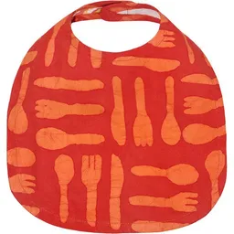 Global Mamas Global Mamas Bio Lätzchen - Besteck - Rot - Upcycling – Produktbild 1 von 1