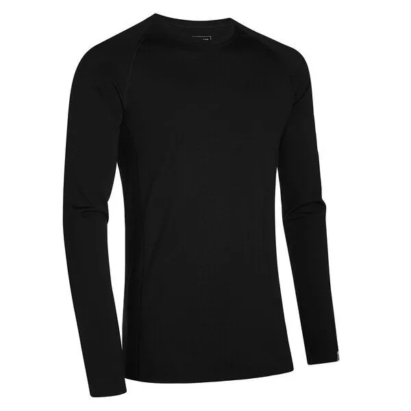 Kaipara - Merino Sportswear Kaipara - Merino Sportswear Herren Merino Longsleeve Slimfit Raglan 200, Schwarz, – Produktbild 2 von 2