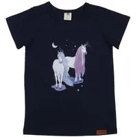 Walkiddy Kinder T-Shirt GOTS zertifiziert, 95% Bio-Baumwolle, dunkelblau, Tier-Print, weich & bequem, Unisex – Walkiddy – Produktbild 1 von 1