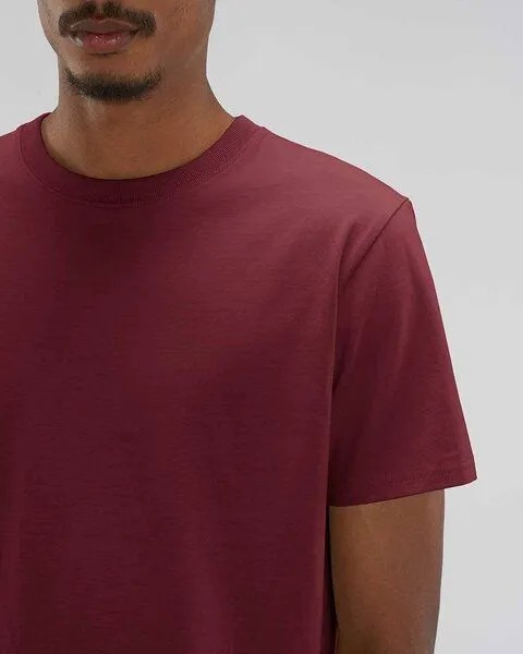 YTWOO YTWOO Herren schweres Bio T-Shirt. Männer Premium Basic Shirt. Heavy Cotton, Bugunderrot, – Produktbild 1 von 4