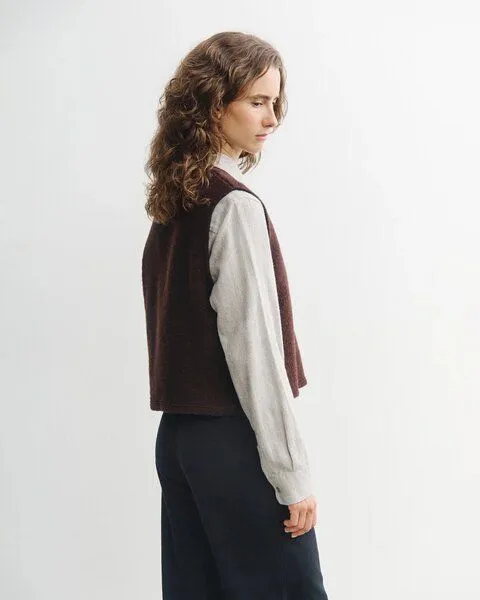 Rotholz Rotholz Damen Weste - Cropped Vest, Brown (rosewood brown), – Produktbild 4 von 4