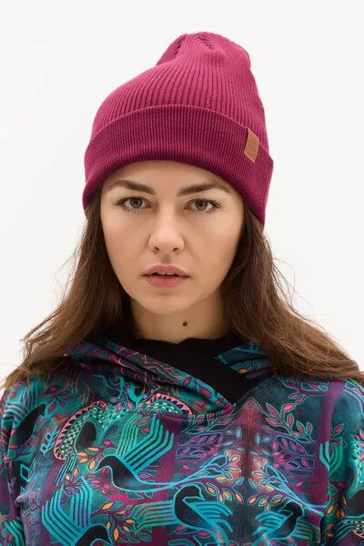KOKOworld Mütze Peak Knit – Fairtrade Cotton – Klassische Beanie – Warm – Unisex – KOKOworld, Wine (burgundy), – Produktbild 1 von 4