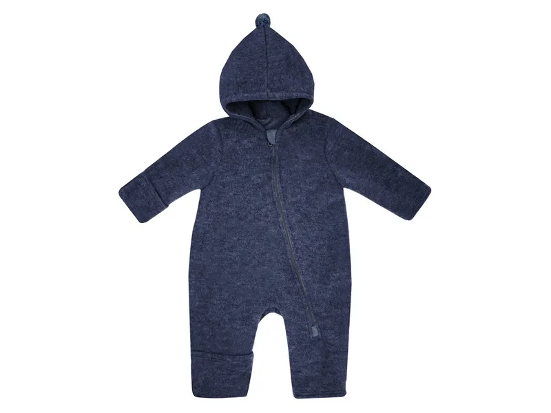 Maximo Baby Overall Bio-Merinowolle (kbT) Wollfleece navymeliert 74/80, Blau, – Produktbild 1 von 1