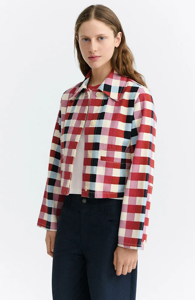 thinking mu thinking mu Damen vegan Jacke Astrid Cheshire Checks Mehrfarbig, Rot, – Produktbild 2 von 2