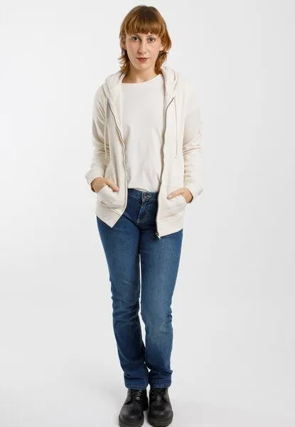 TORLAND TORLAND Damen Zip-Hoodie ZITA, Weiß (off white), – Produktbild 3 von 4