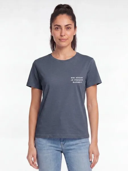 watapparel watapparel T-Shirt Frauen Wir können ja Freunde bleiben, Blue grey, – Produktbild 2 von 2