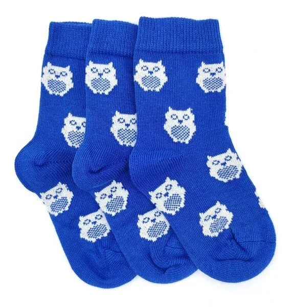BLS Organic BLS Organic 3er Pack GOTS zertifizierte 98 % Bio Baumwolle Socken mit Eule Design – Produktbild 1 von 1