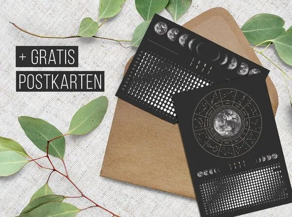 Bio-Baumwolltasche bedruckt - Sternzeichen - Fairtrade - schwarz // ShellyCreates – Produktbild 3 von 3
