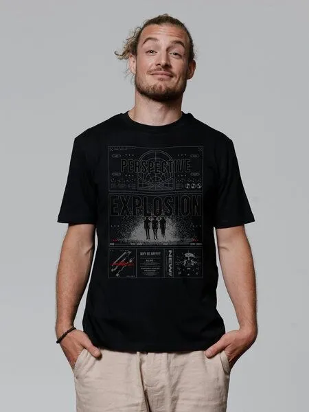 watapparel watapparel T-Shirt Unisex Perspektive, Black, – Produktbild 1 von 3