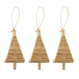 El Puente El Puente Deko-Anhänger "Tannenbaum", 3er-Set | Fair Trade & Handmade aus Bangladesch – Produktbild 1 von 1