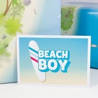 Bow Hummingbird Bow & Hummingbird Postkarte Beach Boy – Produktbild 1 von 1