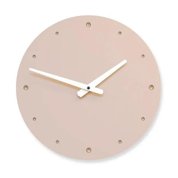 klotzaufklotz klotzaufklotz Wanduhr Linoleum, Blassrosa, – Produktbild 1 von 4