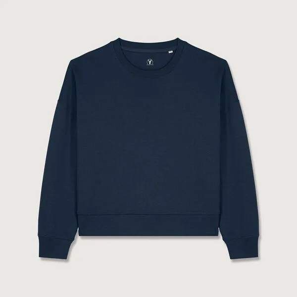 YTWOO YTWOO Modernes Damen-Sweatshirt – weich, nachhaltig & zeitlos, Navy, – Produktbild 2 von 3
