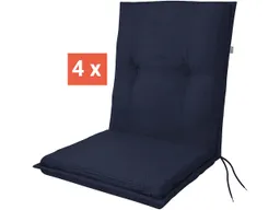Doppler doppler Auflage "STAR" für Niederlehner, 4er-Pack, 100x48x6 cm, Polyester, dunkelblau – Produktbild 1 von 1