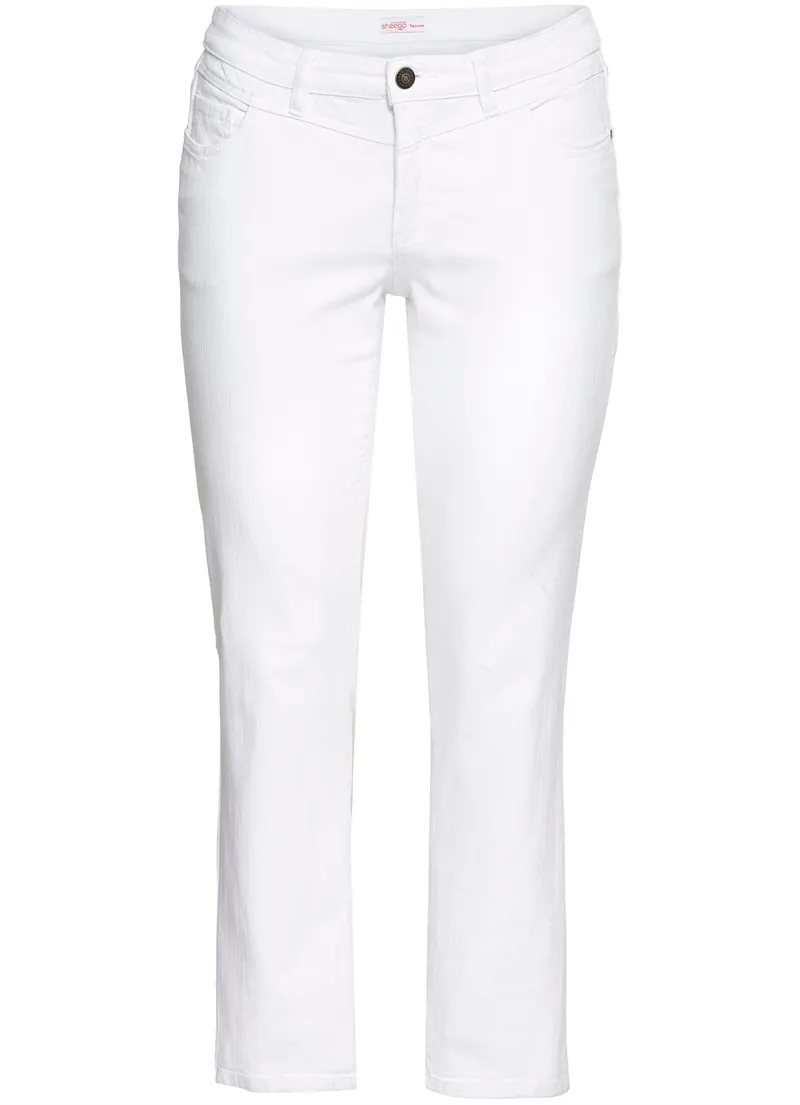 sheego Gerade Jeans white denim, White denim, – Produktbild 1 von 2