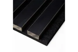 woodstore24 Akustikpaneele, schallabsorbierend, schwarze Lamellen auf schwarzem Filz, Abmessungen: 40 x 150 cm – Produktbild 1 von 1