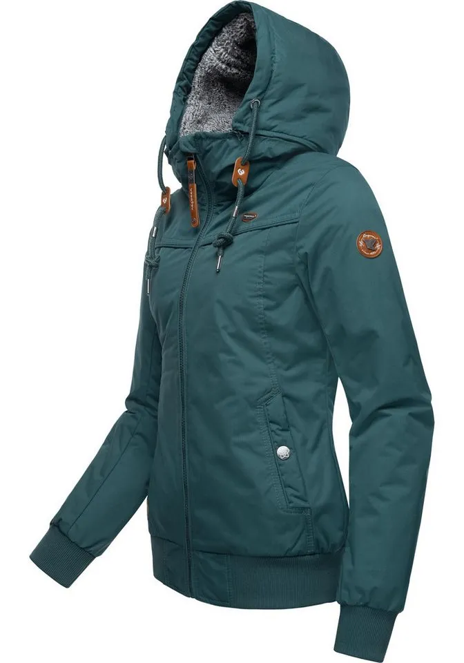 ragwear ragwear Winterjacke Jotty Winter stylische Outdoorjacke mit abnehmbarer Kapuze, Grün, – Produktbild 3 von 5