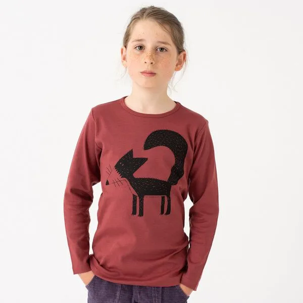 Cmig Cmig Franzi Fuchs Langarmshirt für Kinder, Apple butter (rot), – Produktbild 1 von 3