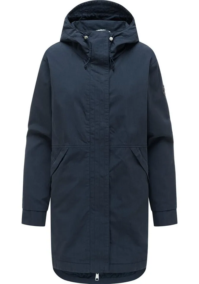 ragwear ragwear Kurzmantel Lamyja B Leichter Oversize-Übergangsparka mit Kapuze, Blau, – Produktbild 2 von 3