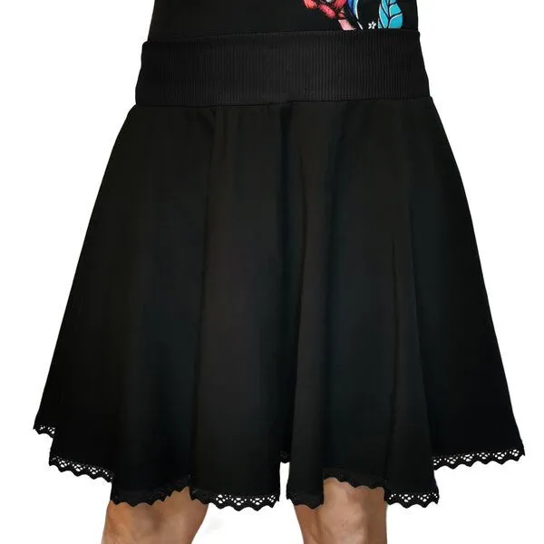 liebewicht liebewicht weiter Rock aus Bio Jersey für Damen, Schwarz, – Produktbild 1 von 4